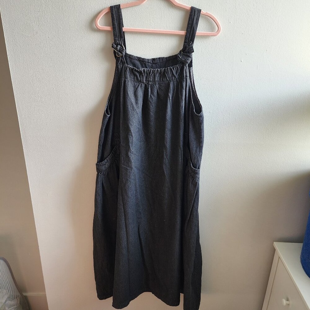 Cherry Picks black Demim Overall Dress, size Large